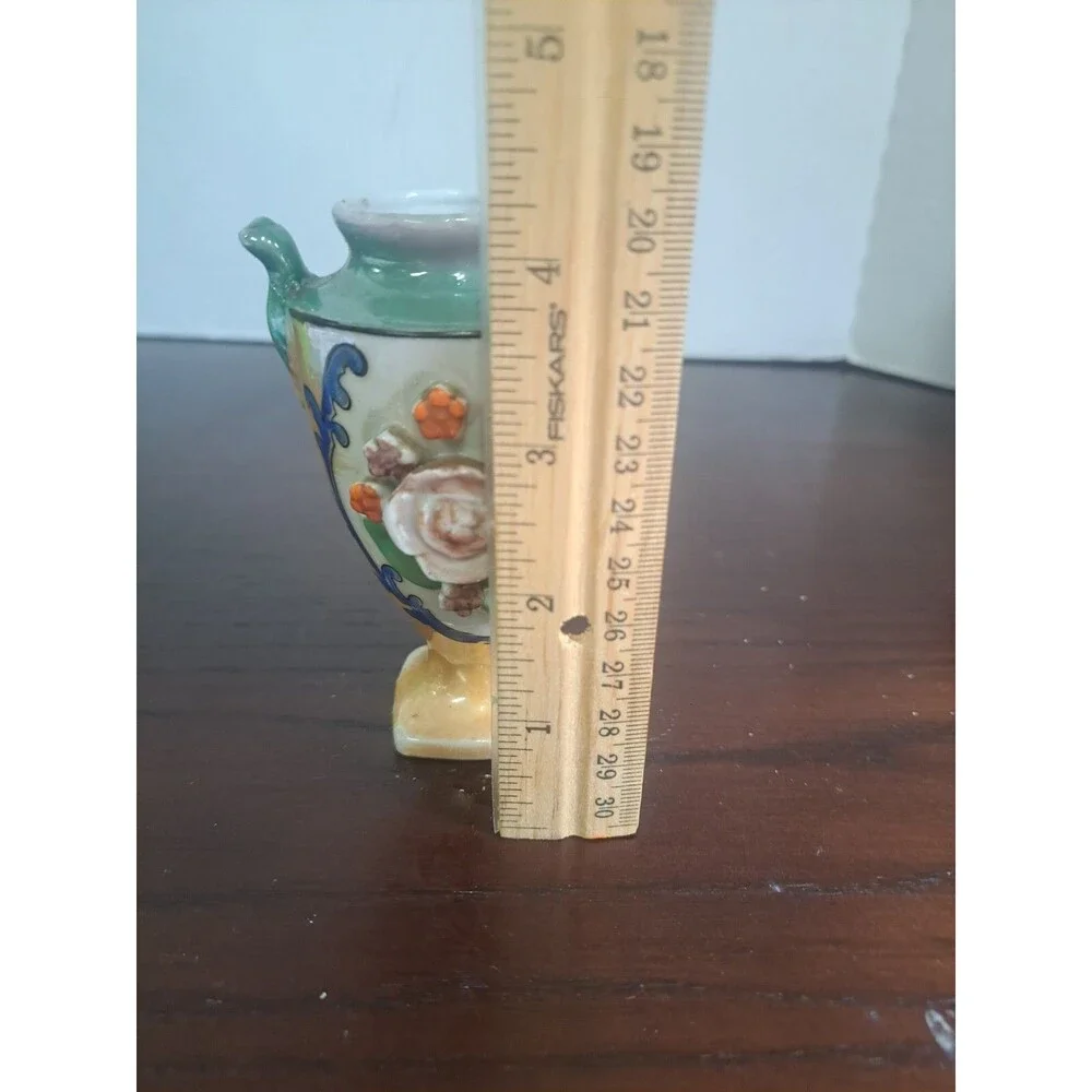 Vintage Floral Lusterware Small Vase Made In Japan